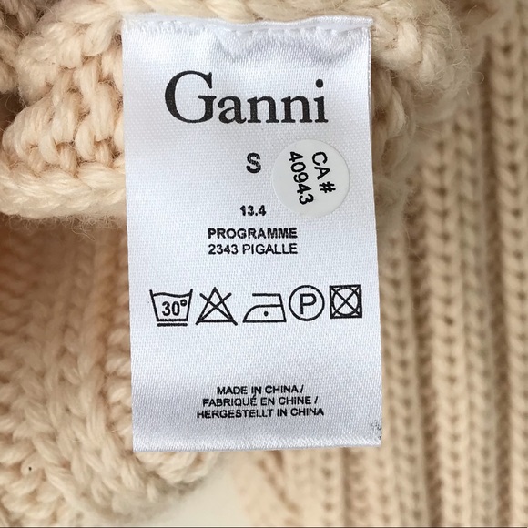 Ganni wool/alpaca blend chunky knit cropped sweater - Picture 10 of 10